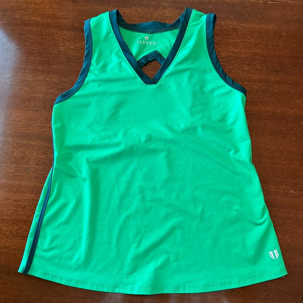 EleVen By Venus Williams "Walk the Line Tank" - Kelly Green - Size S